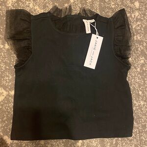 Janie and Jack Elegant Black Kids Blouse